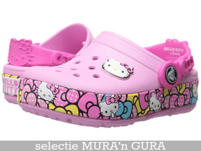 Papuci Crocs copii cu Hello Kitty